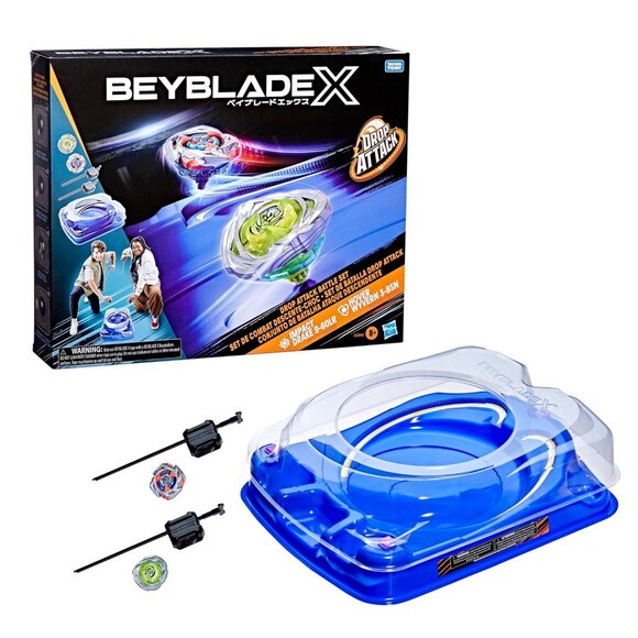NEW Beyblade X Drop Attack Battle Set with Beystadium Arena 2 Takara Tomy Tops & - Picture 4 of 10